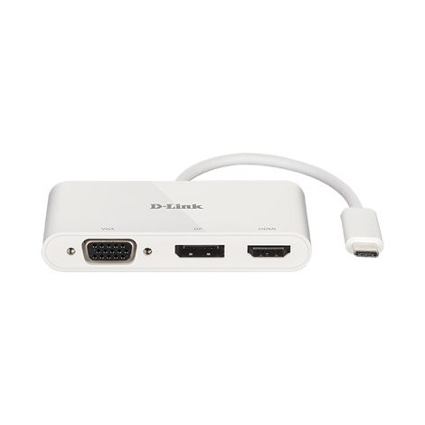 D-Link | 3-in-1 USB-C to HDMI/VGA/DisplayPort Adapter | DUB-V310 | USB hub | Warranty month(s) | USB Type-C - 2